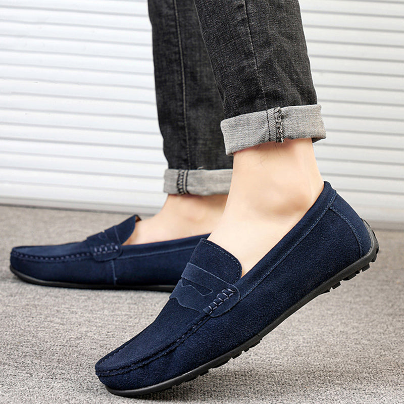 Gibson - Mocasines retro de gamuza para hombres