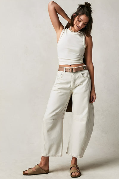 Adrienne - Clásico ancho cortado Barrel-Jeans para mujeres