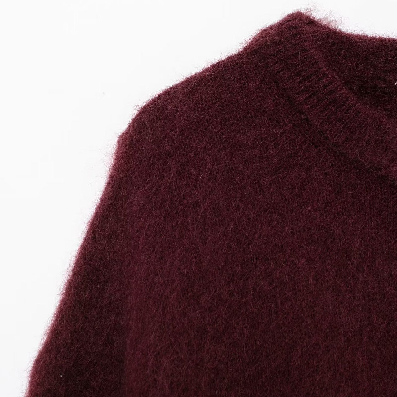 Valorie - Suéter casual de mezcla de mohair para mujeres