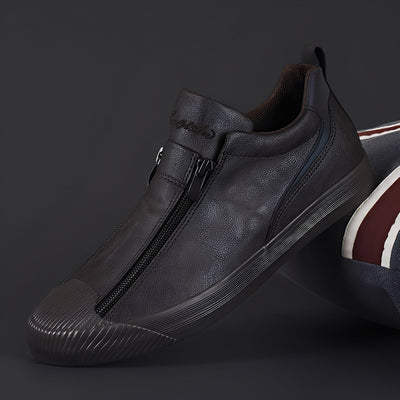 Jerred - Modernos Zapatos de Cuero con Cremallera para Hombres