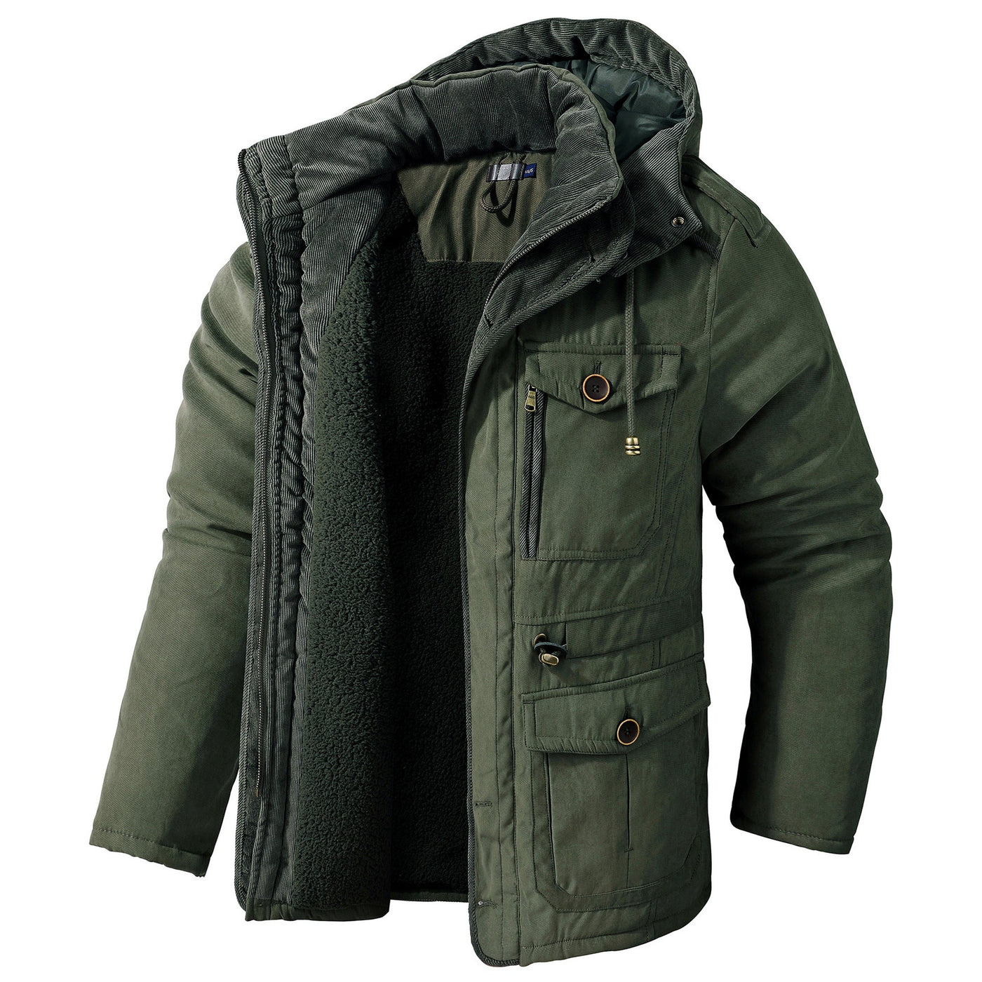 Graysen - Chaqueta gruesa y cálida con capucha para hombres