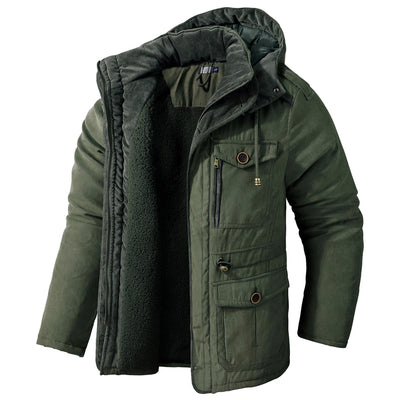 Graysen - Chaqueta gruesa y cálida con capucha para hombres