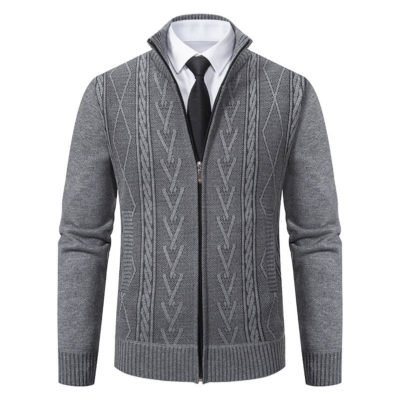 Stafford - Elegante chaqueta de punto con cremallera para hombres