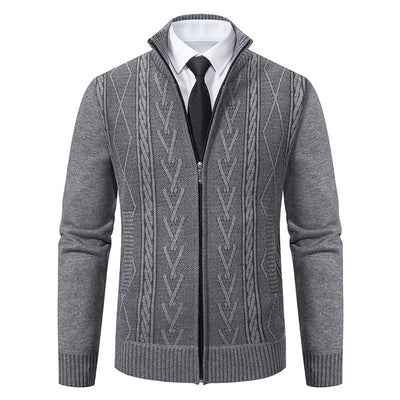 Stafford - Elegante chaqueta de punto con cremallera para hombres