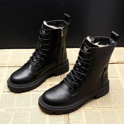 Melissa - Botas de invierno clásicas de cuero para mujer
