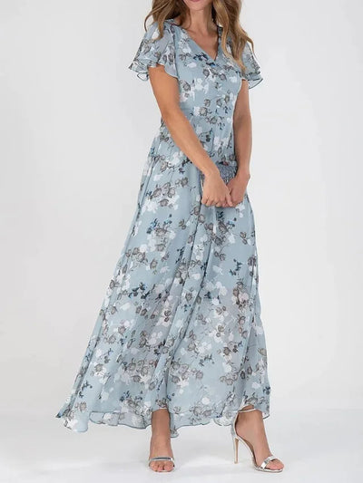 Vicky - Vestido Maxi Floral de Belleza Atemporal