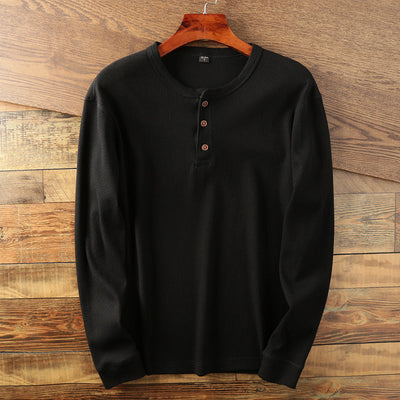 Samuel - Camisa de punto retro con mangas largas para hombres