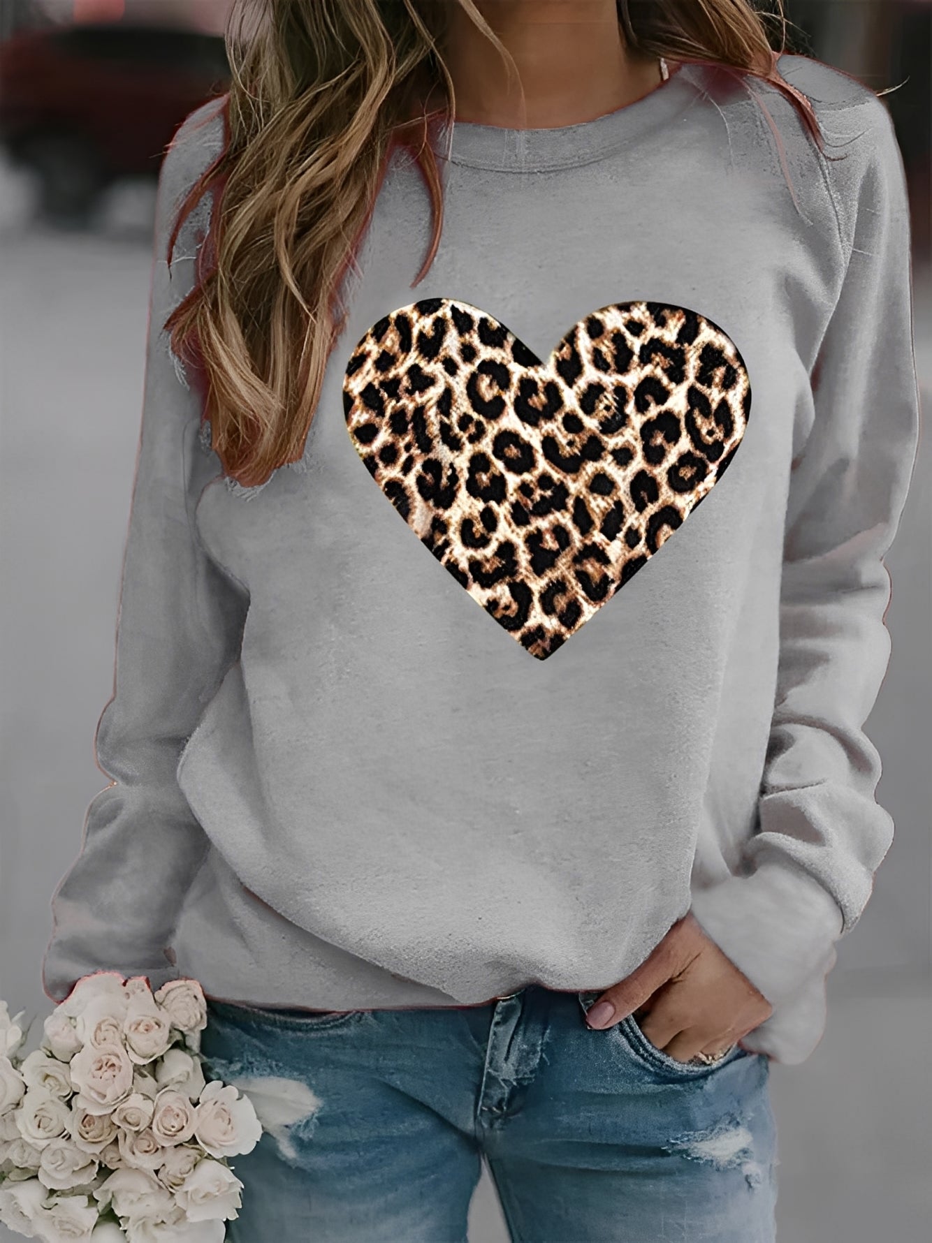 Daniella - Suéter casual con diseños de corazón para mujer