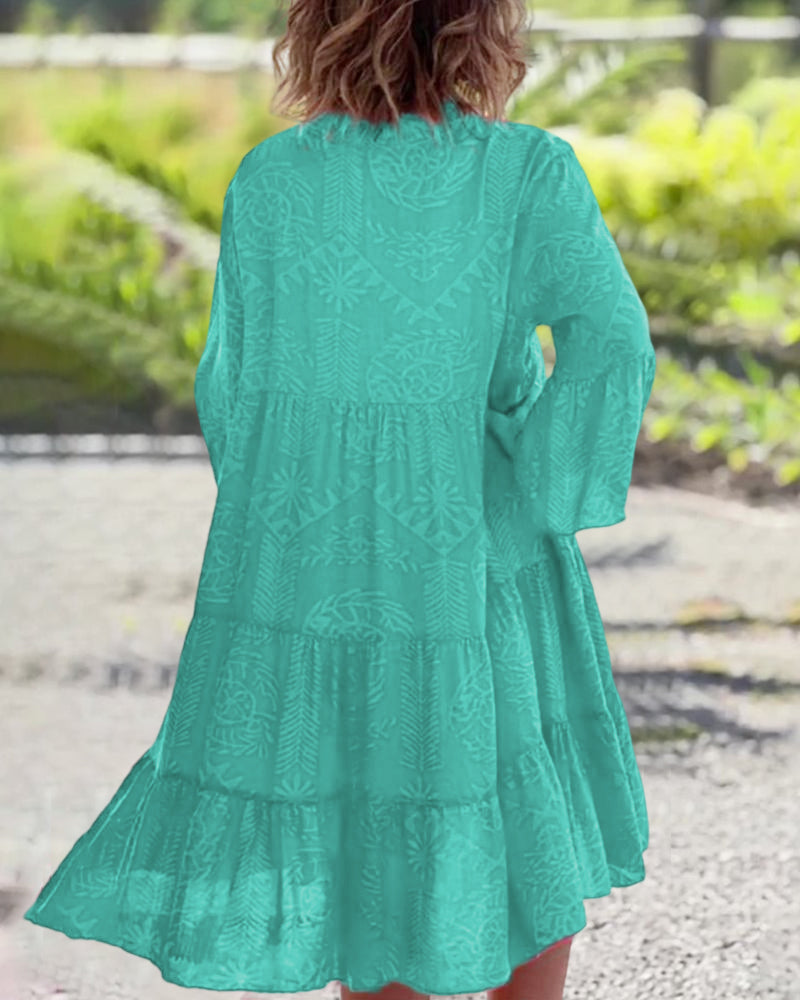 Mia – Vestido con estampado geométrico boho