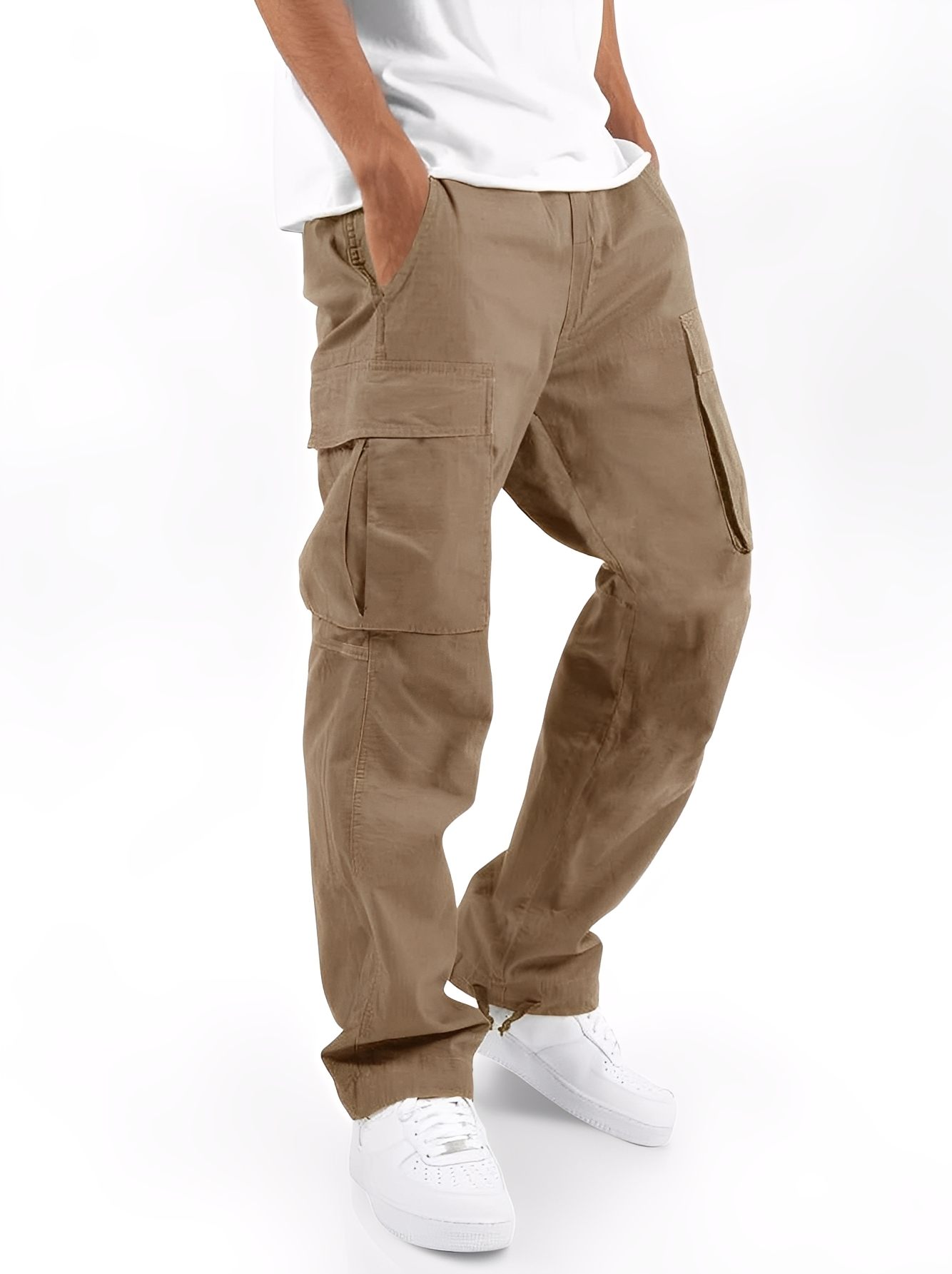 Cooper - Pantalones cargo casuales con cordón para hombres