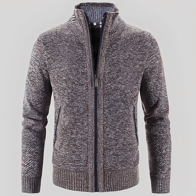 Kelvin - Sencilla Chaqueta de Punto con Cremallera para Hombres