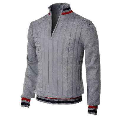 Zavier - Moderno suéter con cuello alto para hombres