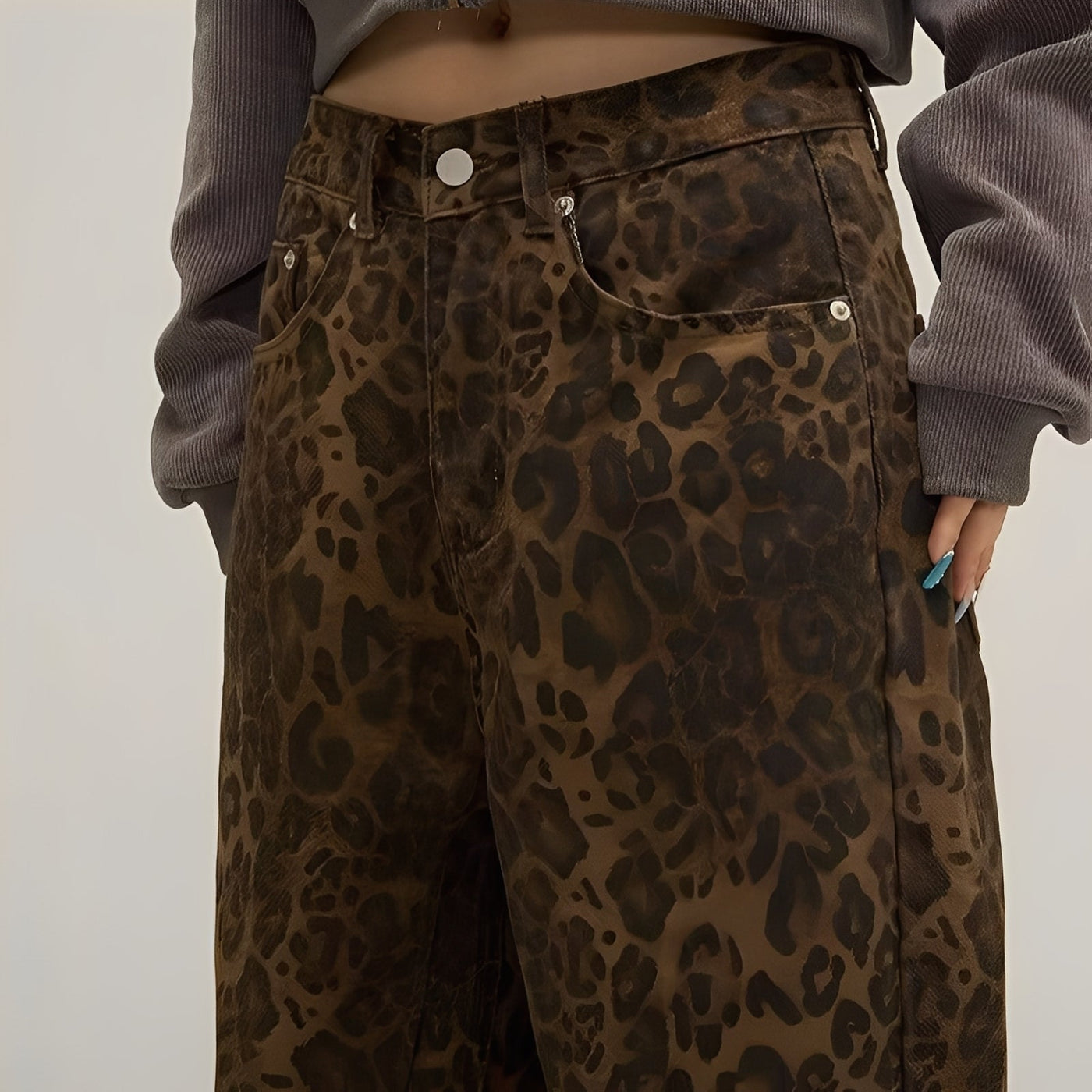 Felecia - Elegante impresa Baggy-Jeans para mujeres