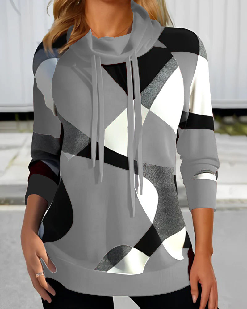 Gabrielle - Sudadera casual con diseño de bloques de color para mujeres