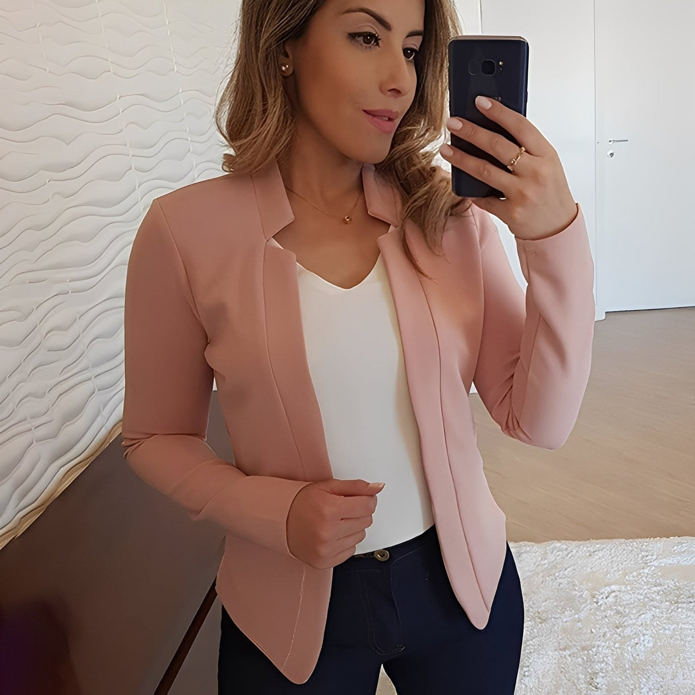 Marsha - Elegante Blazer con Cuello de Solapa para Mujeres