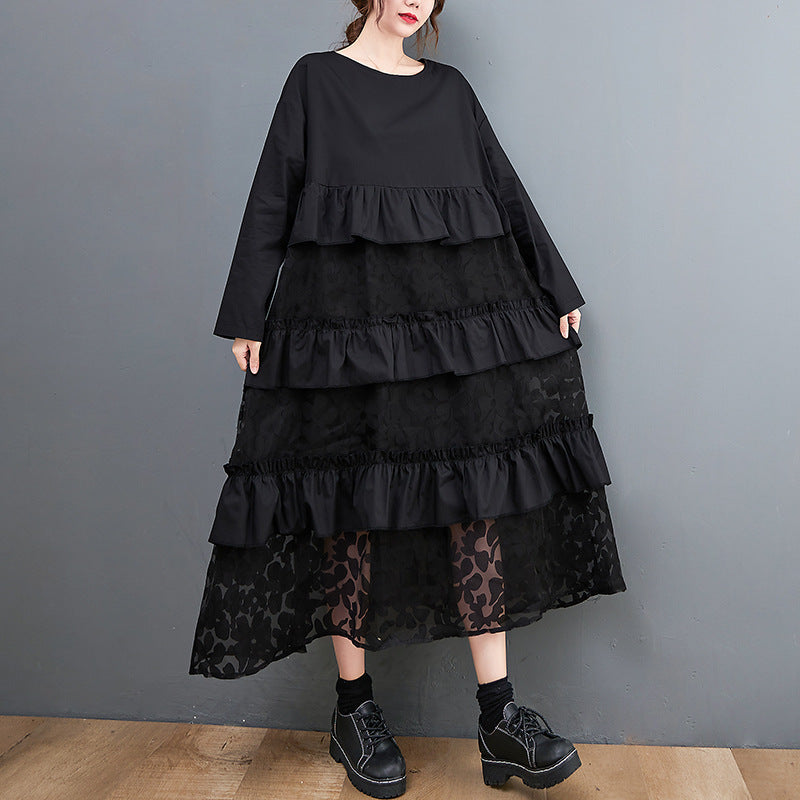Lauryn - Vestido bohemio casual con volantes para mujer