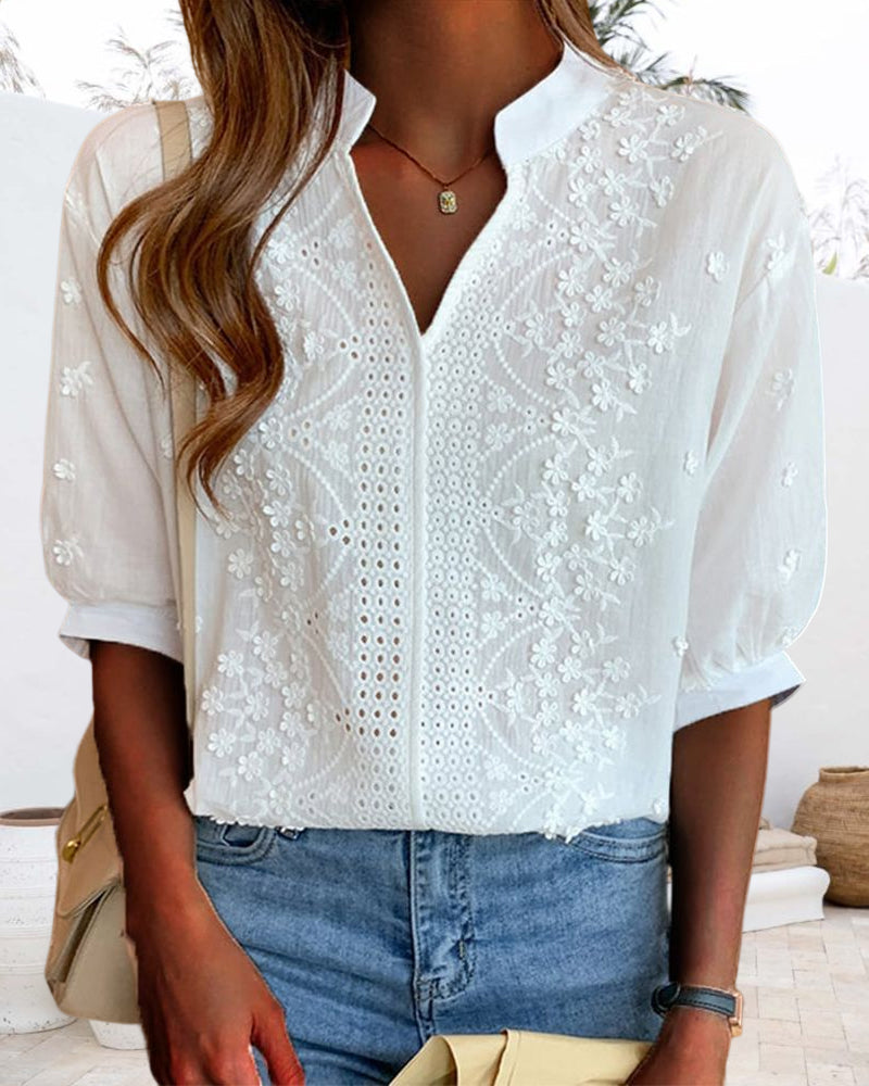 Dina - Blusa Elegancia Bordada