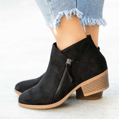 Elizabeth - Estilosas Botas de Cuero de Suede para Mujeres