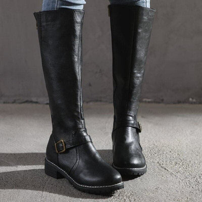 Marly - Botines Casuales con Hebilla Decorativa para Mujeres