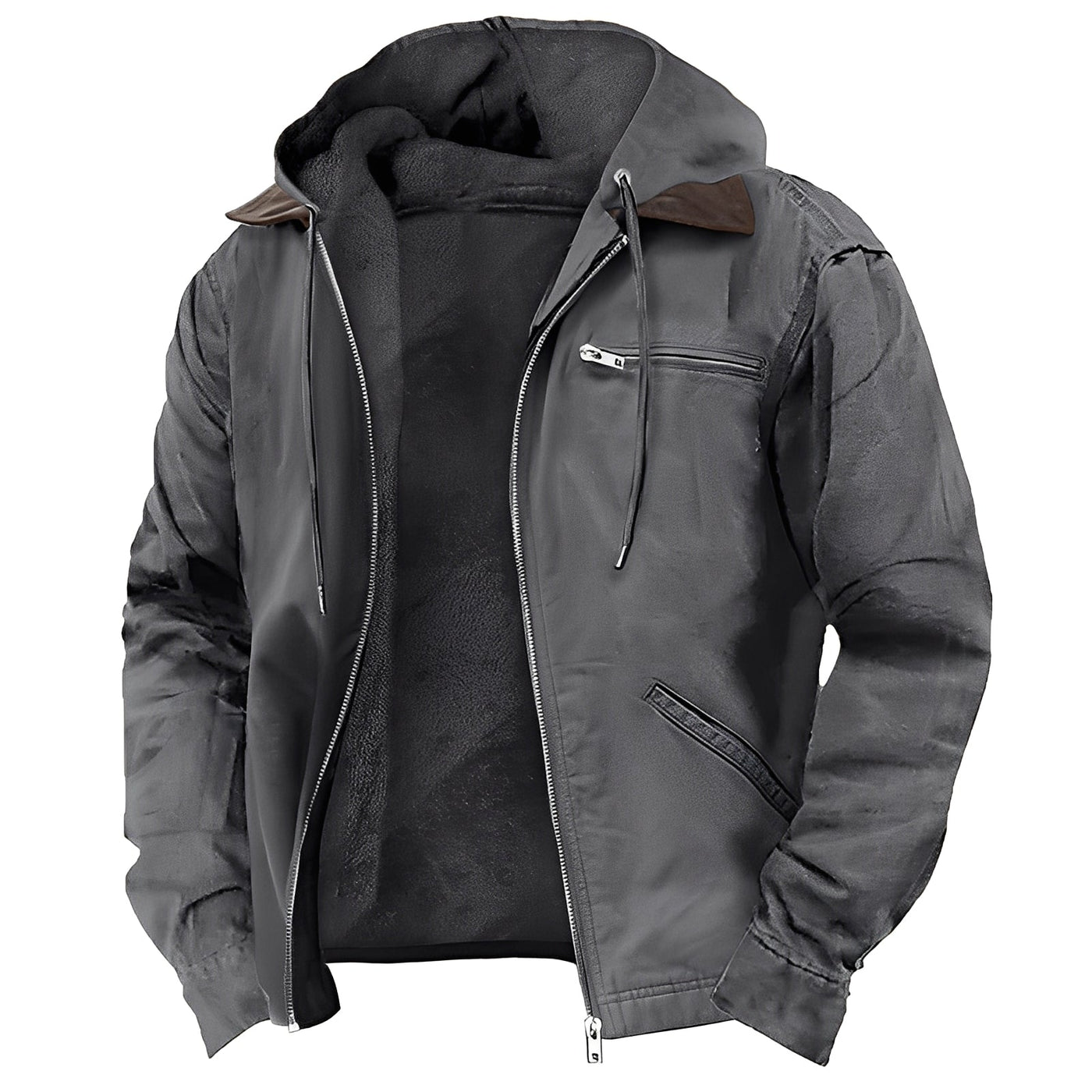 Adrian - Chaqueta exterior cálida con capucha para hombres