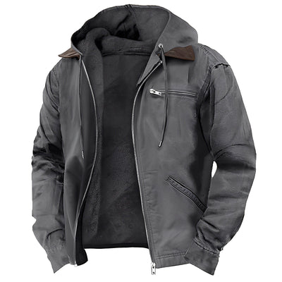 Adrian - Chaqueta exterior cálida con capucha para hombres