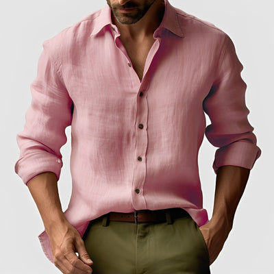Emile - Clásica, sencilla camisa de lino para hombres