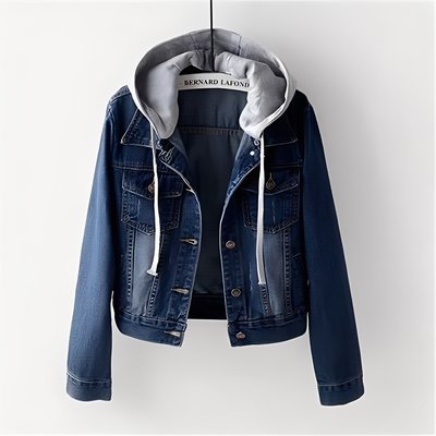 Karolyn - Elegante chaqueta de jeans con capucha para mujeres