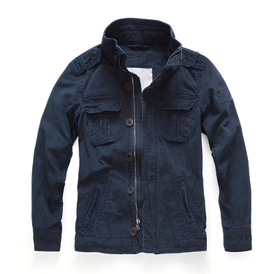 Trenton - Clásica chaqueta de jeans con bolsillos para hombres