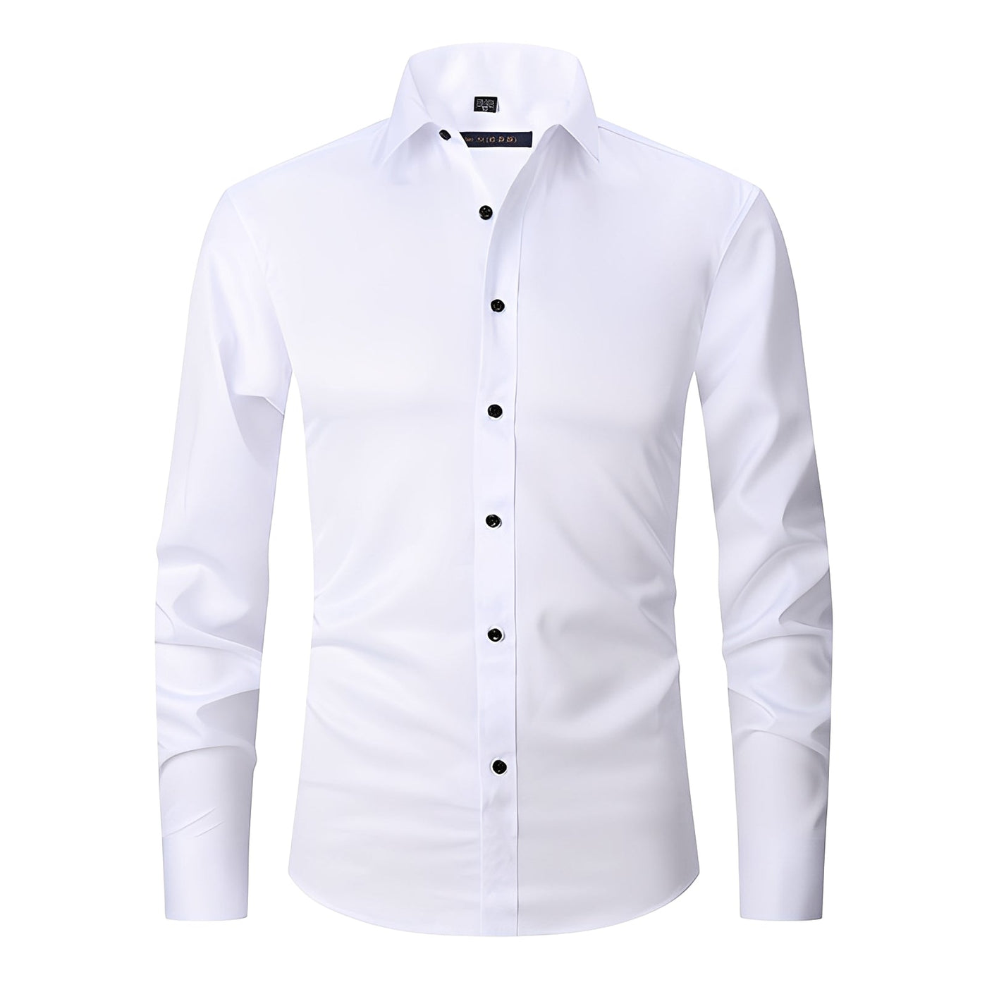 Elton - Camisa formal ajustada y elástica para hombres