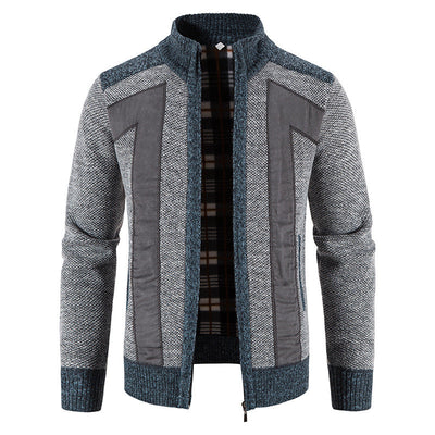 Domenic - Chaqueta de peluche con cremallera para hombres