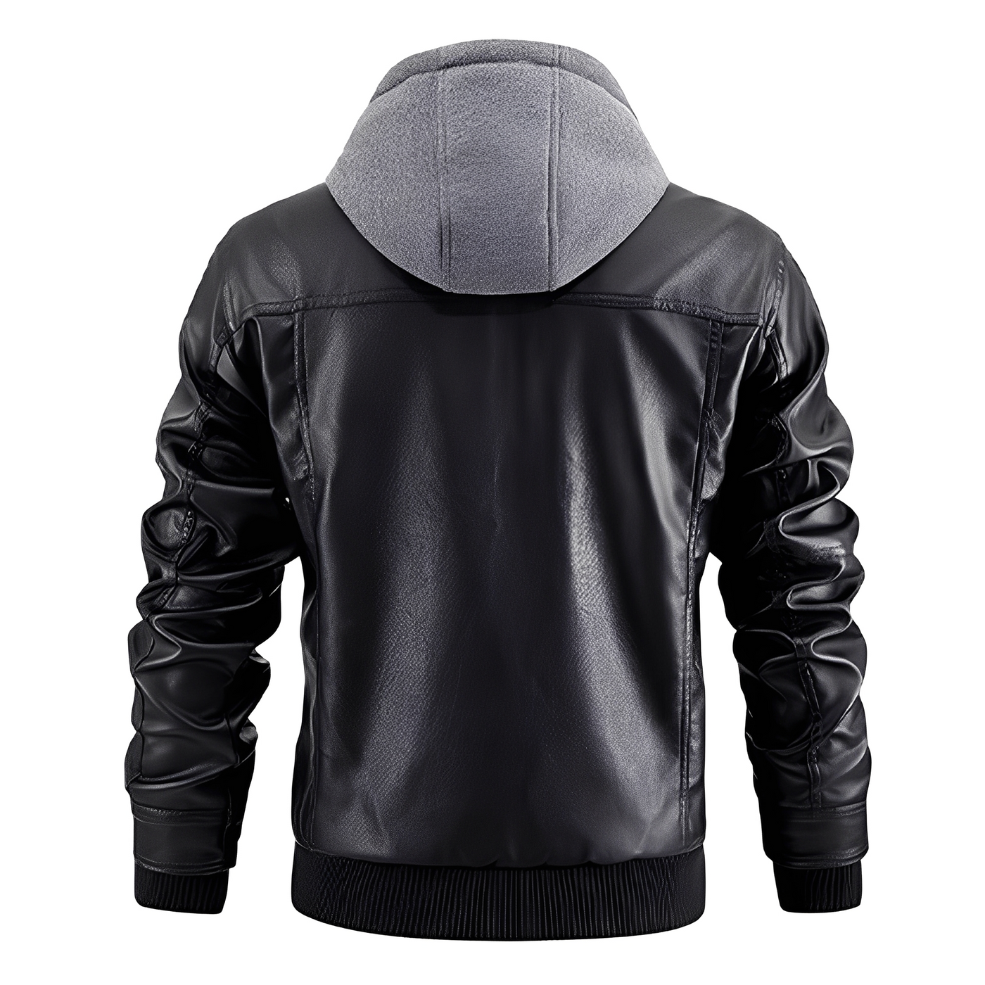Everard - Clásica chaqueta de motocicleta con capucha para hombres