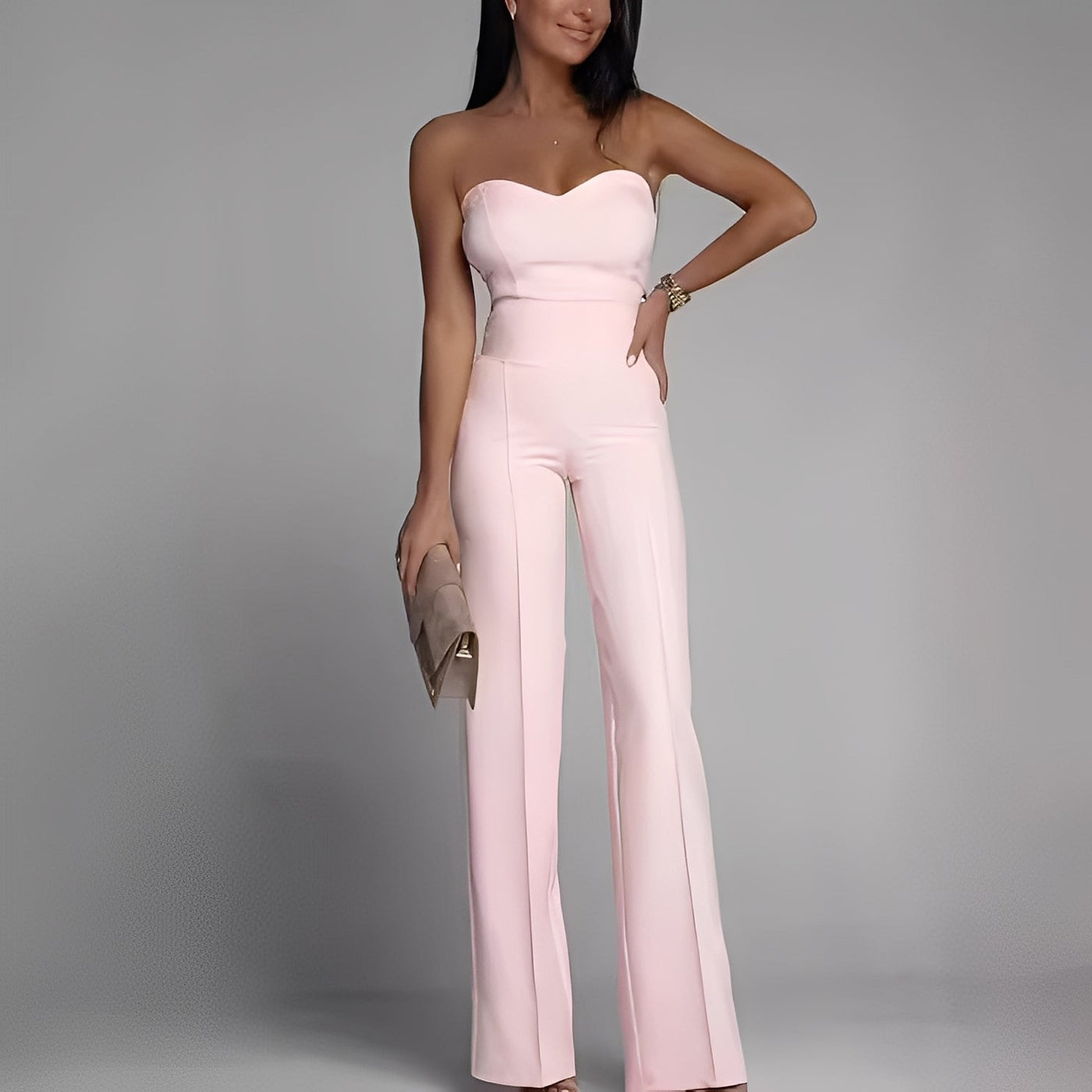 Briley - Elegante, formal, sin tirantes mono para mujeres