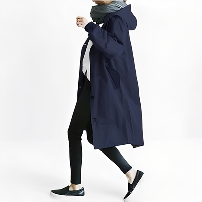Giselle - Impermeable Chaqueta de Lluvia con Capucha para Mujer