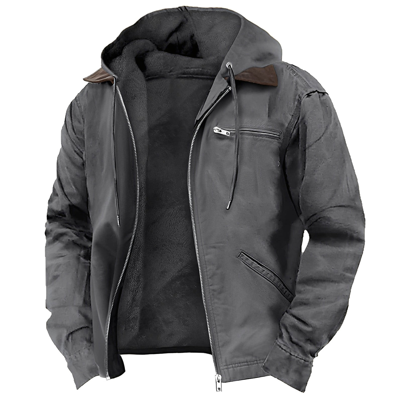 Dwayne - Chaqueta de forro polar con capucha para hombres