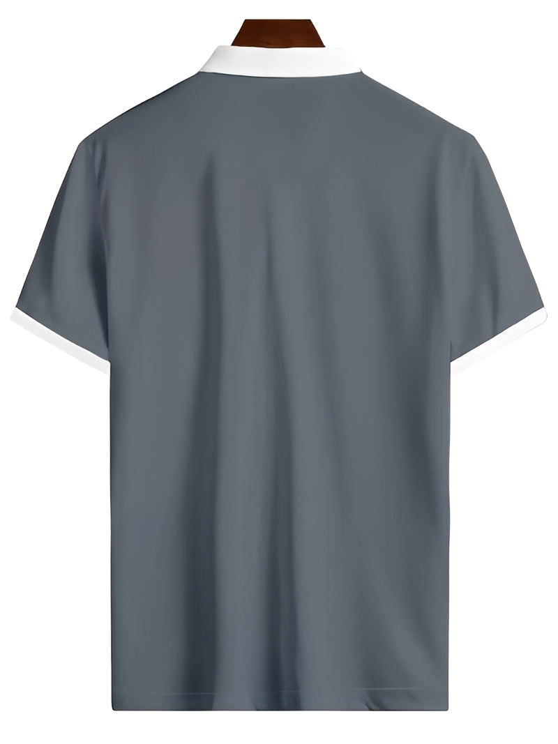 Winton - Camisa casual con cremallera para hombres