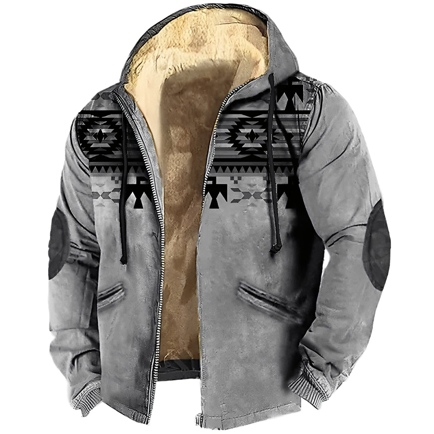 Terrance - Chaqueta con capucha estilo tribal para hombres