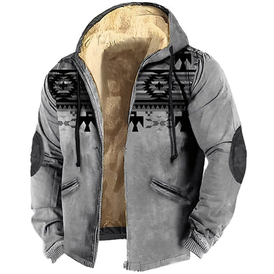 Terrance - Chaqueta con capucha estilo tribal para hombres