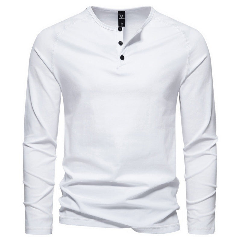 Malcom - Camisa de manga larga sencilla y casual para hombres