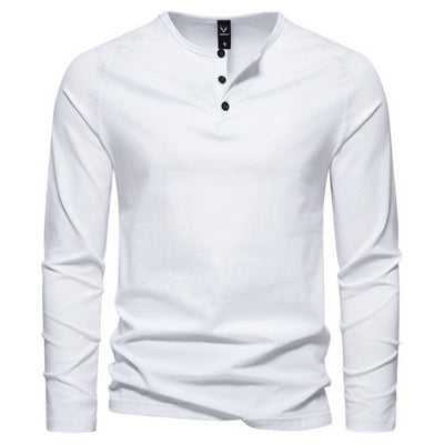 Malcom - Camisa de manga larga sencilla y casual para hombres