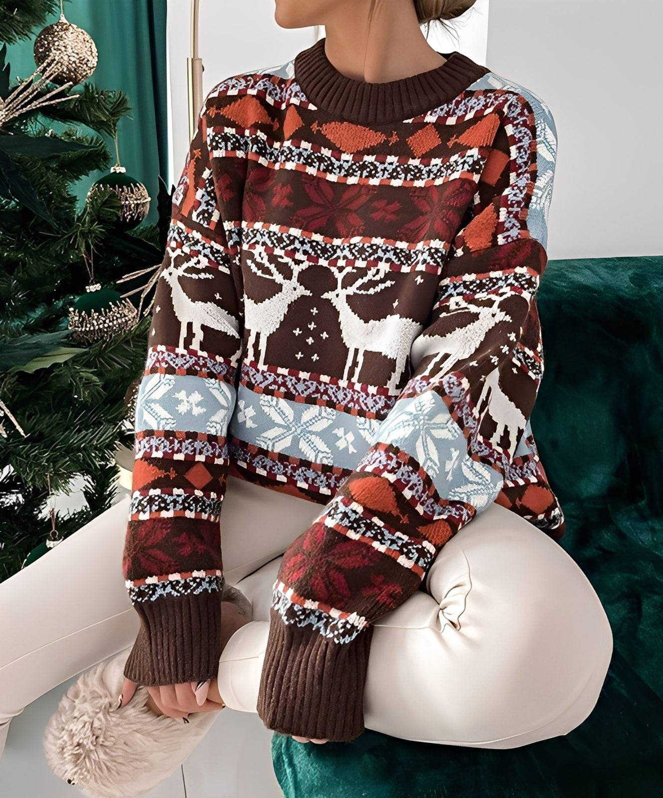 Carolina - Cómodo suéter con motivo navideño para mujeres