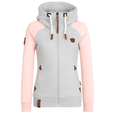 Elinor - Cómodo sudadera con capucha y cremallera para mujer