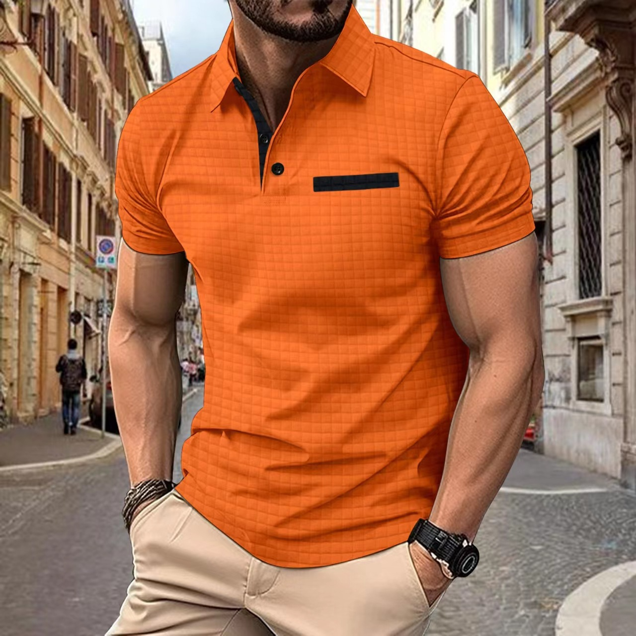 Jamison - Polo Slim-Fit con Cuadros para Hombres