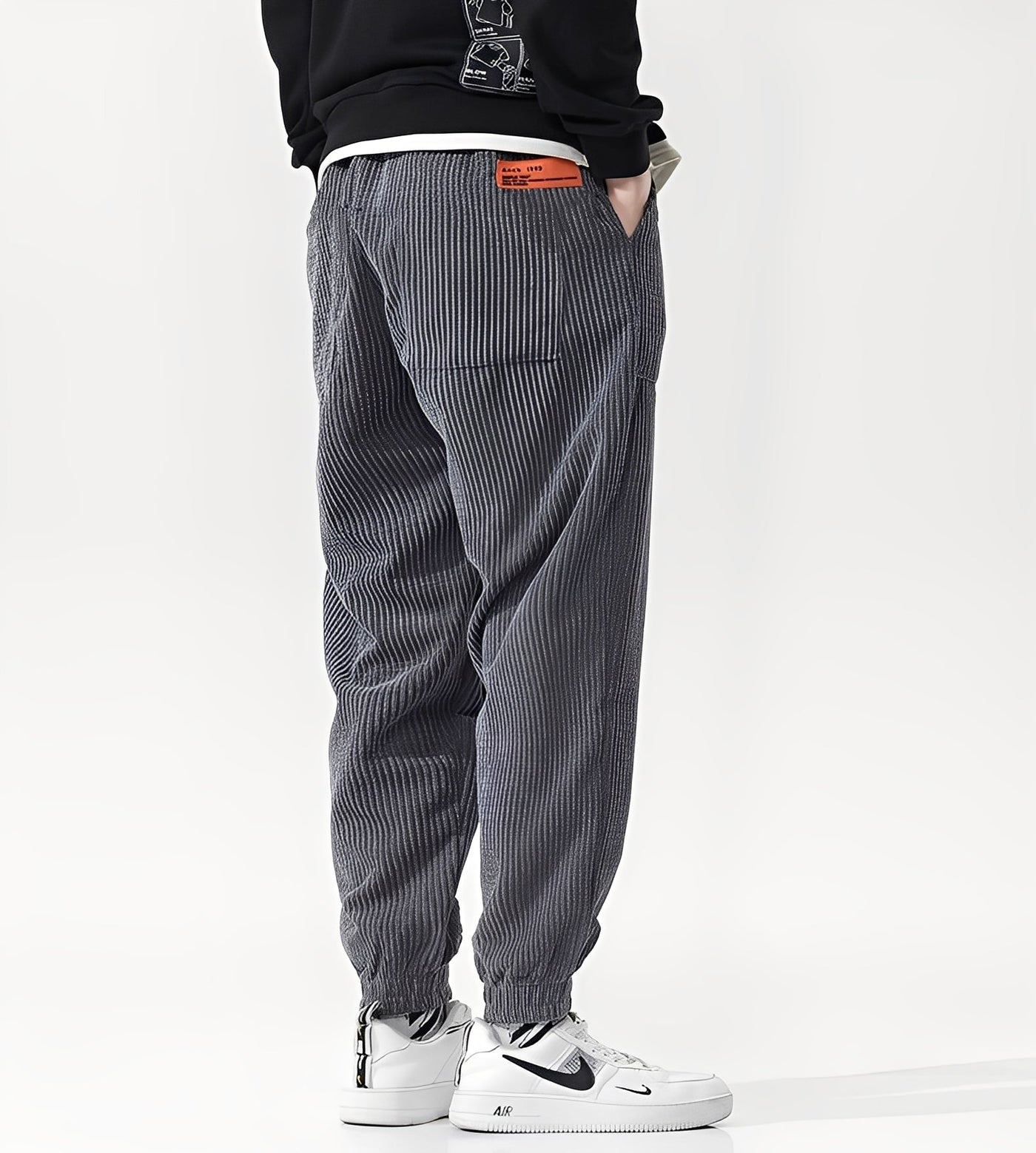 Nicholas - Pantalones de Correr Elegantes de Pana para Hombres
