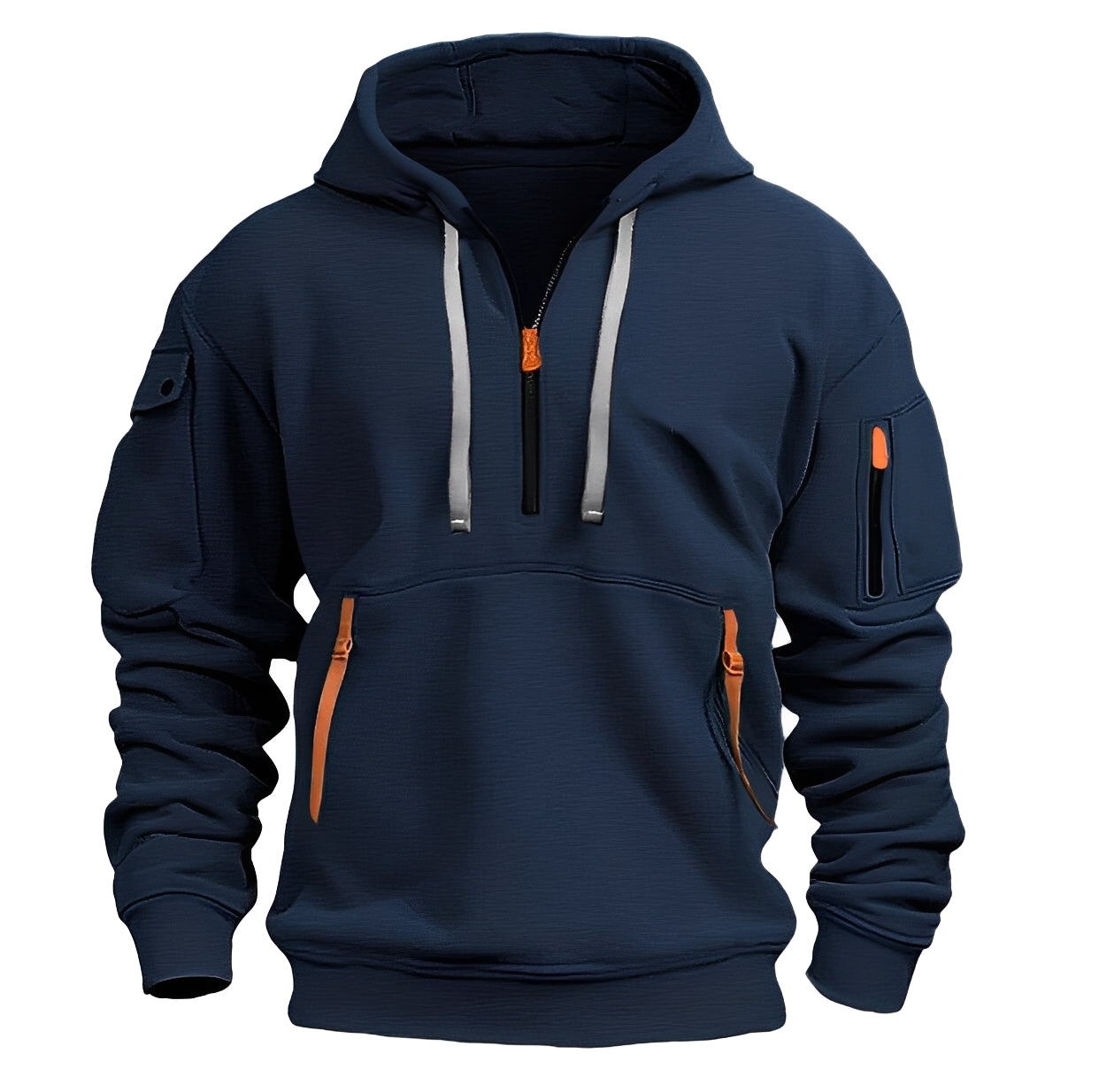 Burton - Suelto Hoodie con media cremallera para hombres