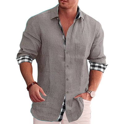 Ronald - Camisa de Cuadros Informal para Hombres