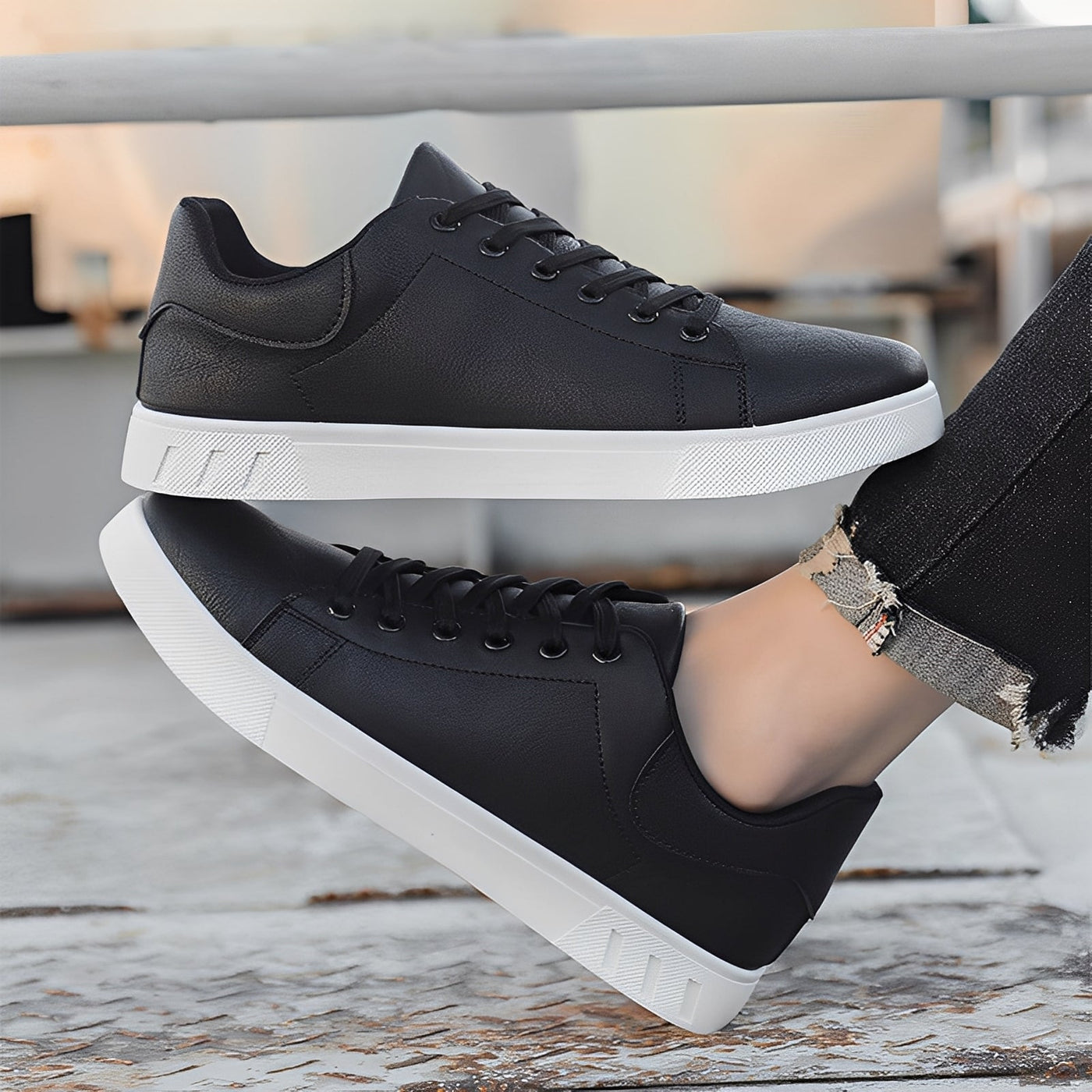 Jerome - Moderno zapatos planos de cuero para hombres