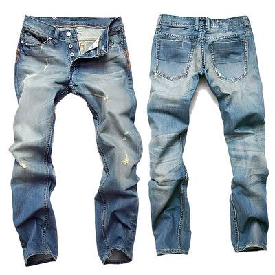 Kaleb - Clásicas Jeans con Rips para Hombres