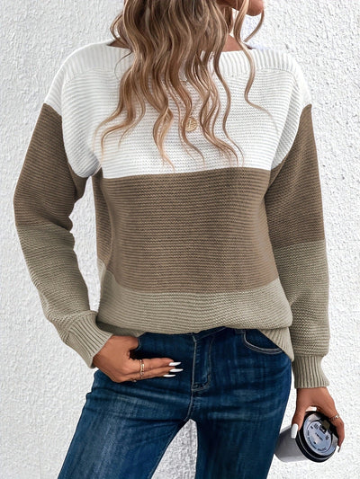 Margaret - Jersey de retazos a rayas para mujeres