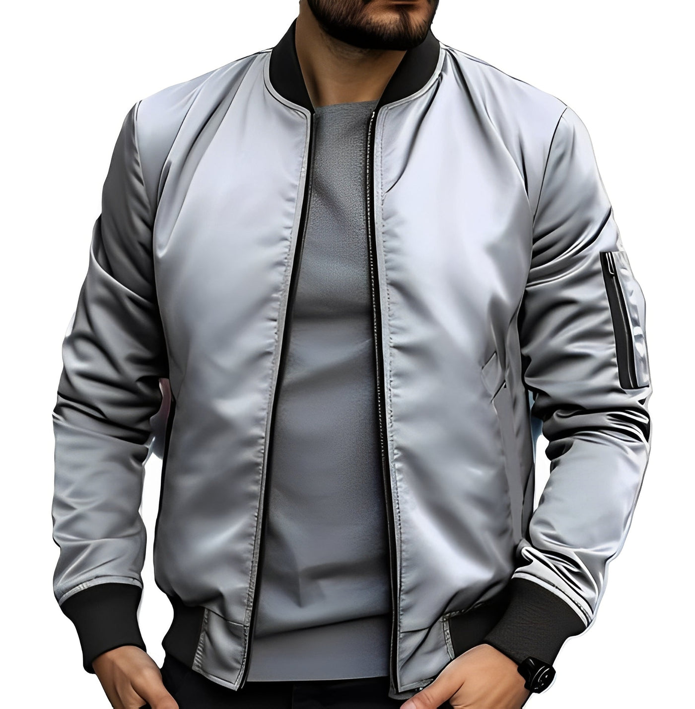 Garret - Elegante chaqueta bomber ajustada para hombres