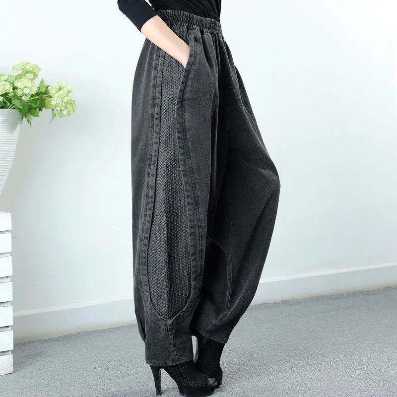Tawnee - Sencillos shorts harem patchwork holgados para mujeres